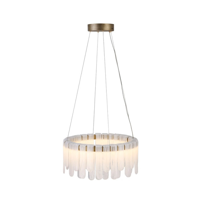 Artcraft Roselle 1Lt LED 19" Pendant, Legacy Brass/Piastra