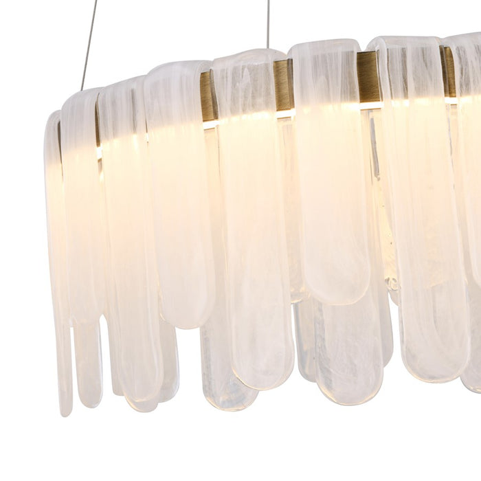 Artcraft Roselle 1Lt LED 19" Pendant, Legacy Brass/Piastra