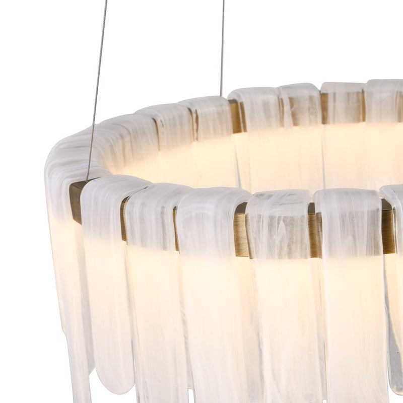 Artcraft Roselle 1Lt LED 19" Pendant, Legacy Brass/Piastra