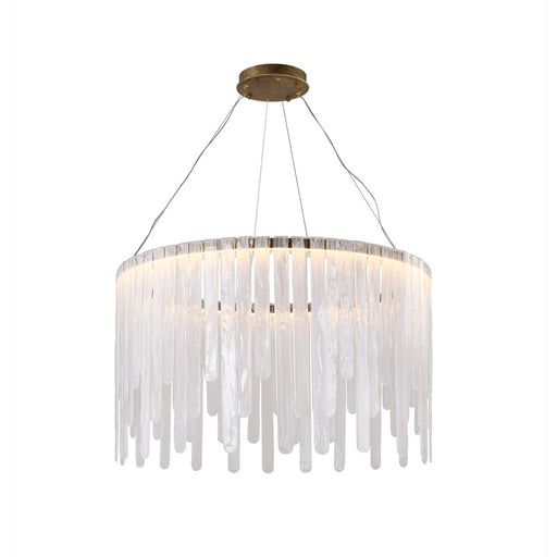 Artcraft Roselle 1Lt LED 40" Pendant, Legacy Brass/Piastra