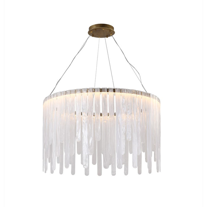 Artcraft Roselle 1Lt LED 40" Pendant, Legacy Brass/Piastra