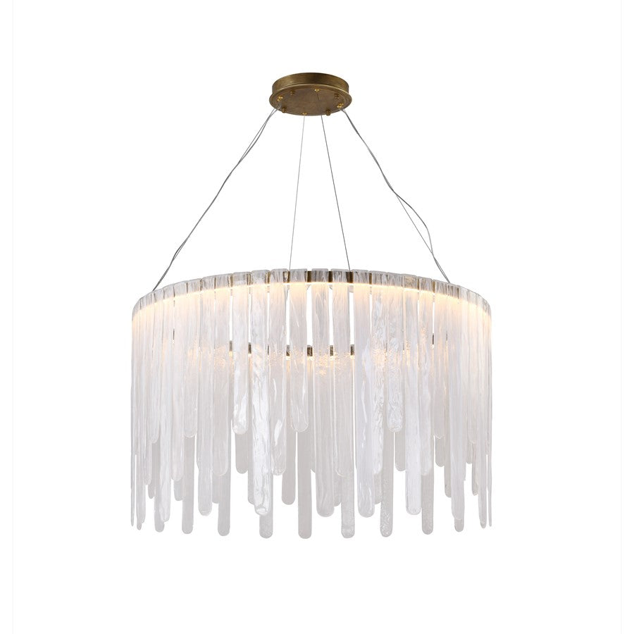 Artcraft Roselle 1Lt LED 40" Pendant, Legacy Brass/Piastra