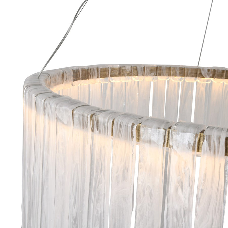 Artcraft Roselle 1Lt LED 40" Pendant, Legacy Brass/Piastra