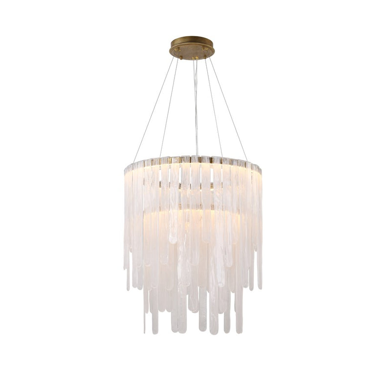 Artcraft Roselle Light Chandelier, Legacy Brass/Piastra