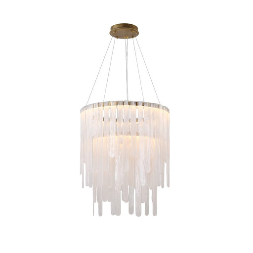 Artcraft Roselle Light Chandelier, Legacy Brass/Piastra