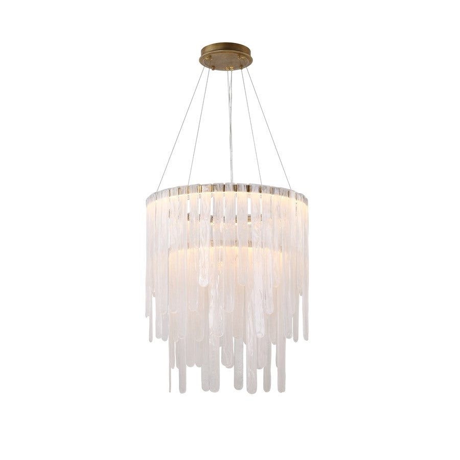 Artcraft Roselle Light Chandelier, Legacy Brass/Piastra