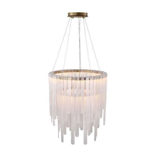 Artcraft Roselle Light Chandelier, Legacy Brass/Piastra