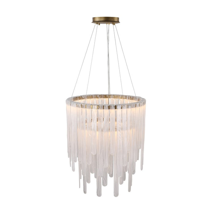 Artcraft Roselle Light Chandelier, Legacy Brass/Piastra