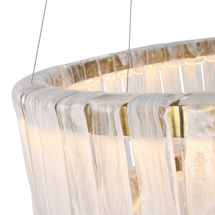 Artcraft Roselle Light Chandelier, Legacy Brass/Piastra