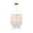 Artcraft Roselle Light Chandelier, Legacy Brass/Piastra