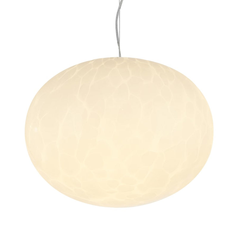 Artcraft Portico 1Lt LED 9" Pendant, Satin Nickel/White Lava