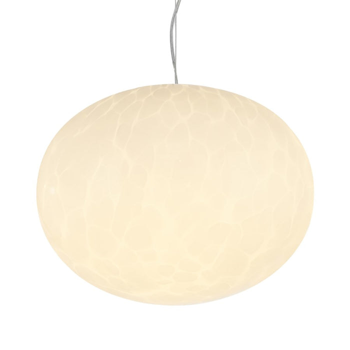 Artcraft Portico 1Lt LED 9" Pendant, Satin Nickel/White Lava