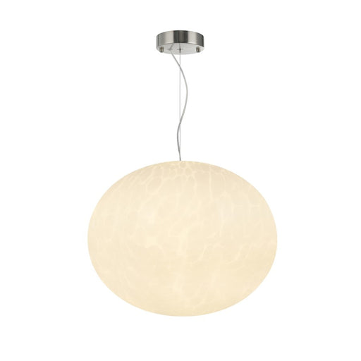 Artcraft Portico 1Lt LED 12" Pendant, Satin Nickel/White Lava