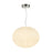 Artcraft Portico 1Lt LED 12" Pendant, Satin Nickel/White Lava