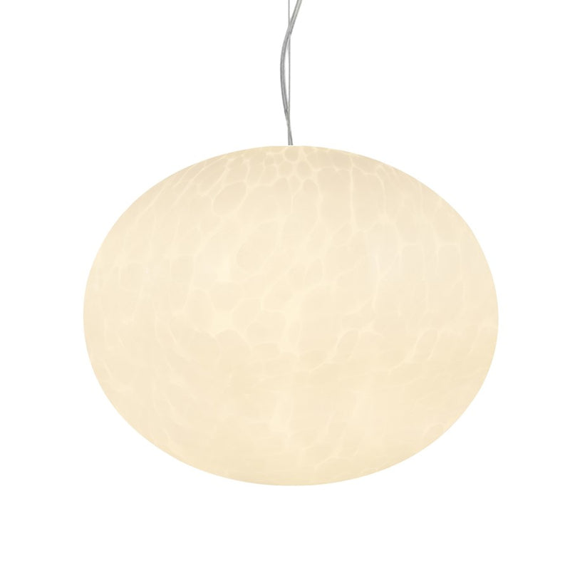 Artcraft Portico 1Lt LED 12" Pendant, Satin Nickel/White Lava