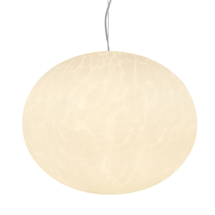 Artcraft Portico 1Lt LED 15" Pendant, Satin Nickel/White Lava