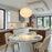 Artcraft Portico 1Lt LED 15" Pendant, Satin Nickel/White Lava
