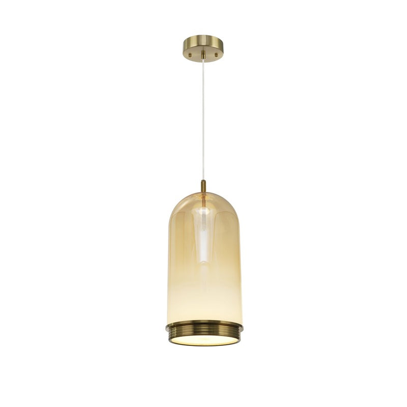 Artcraft Nebulosa Light Pendant, Brass/Amber/White