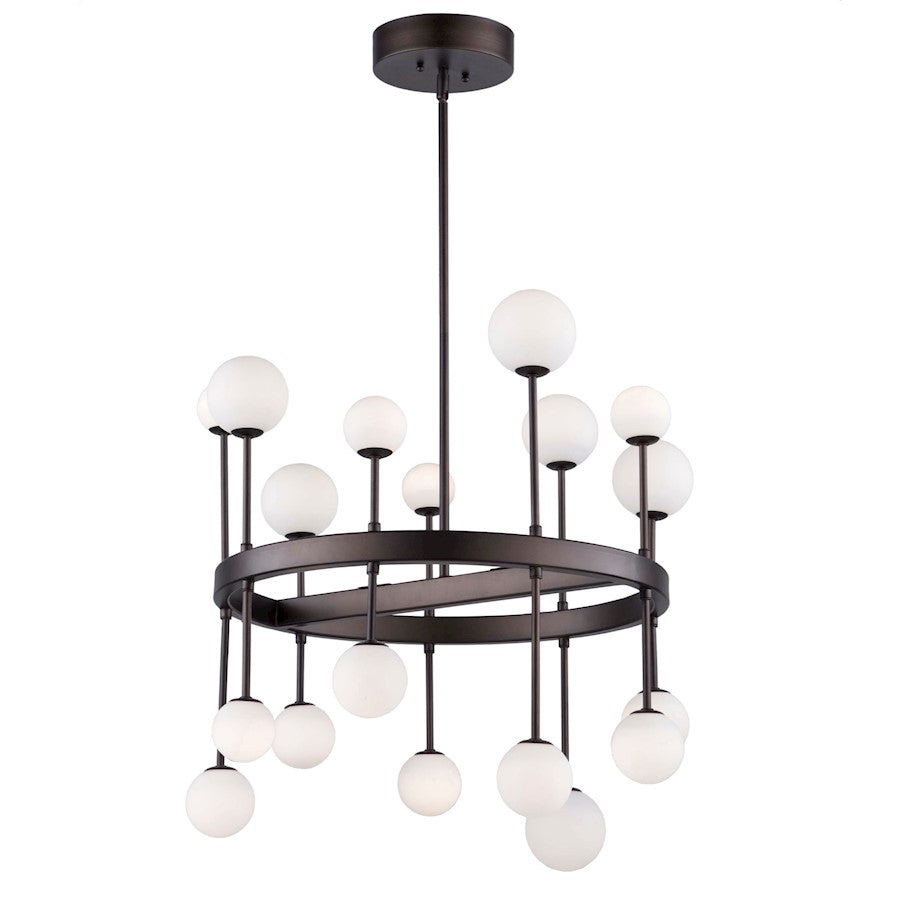 Artcraft Melrose 18 Light 25" Chandelier, Bronze