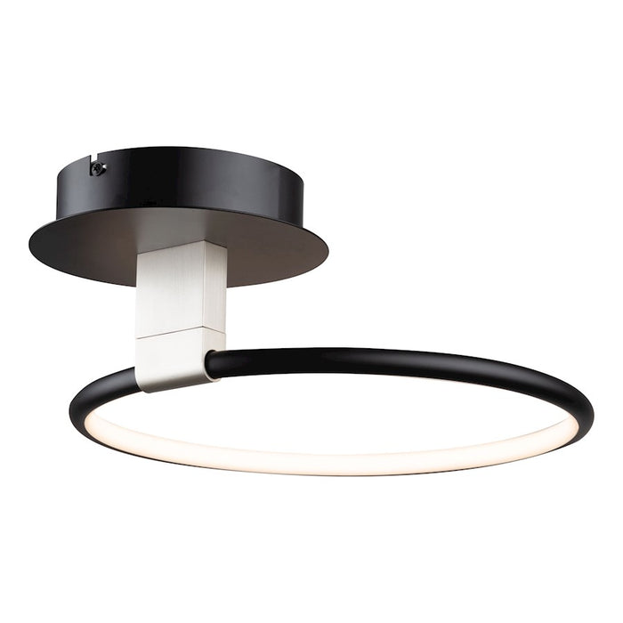 Artcraft Halo 15" Integrated LED Semi-Flush Mount, Black