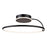 Artcraft Halo 16" Integrated LED Semi-Flush Mount, Black