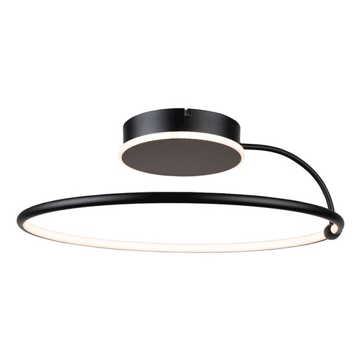 Artcraft Halo 16" Integrated LED Semi-Flush Mount, Black