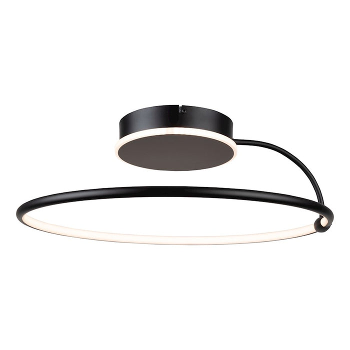 Artcraft Halo 16" Integrated LED Semi-Flush Mount, Black