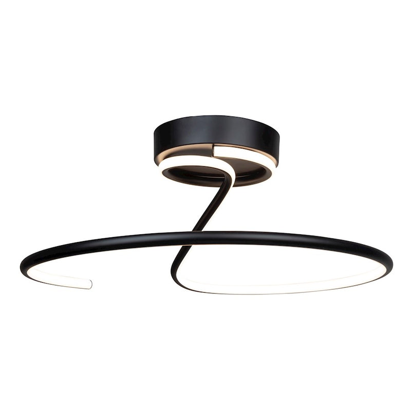Artcraft Halo 20" Integrated LED Semi-Flush Mount, Black
