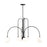 Artcraft Comet 6 Light Chandelier, Matte Black/Opal