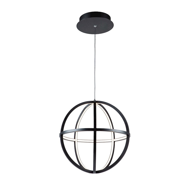 Artcraft Celestial 4 Light 35W LED Orb Chandelier, Matte Black