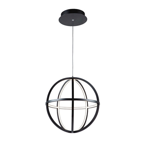 Artcraft Celestial 4 Light 35W LED Orb Chandelier, Matte Black