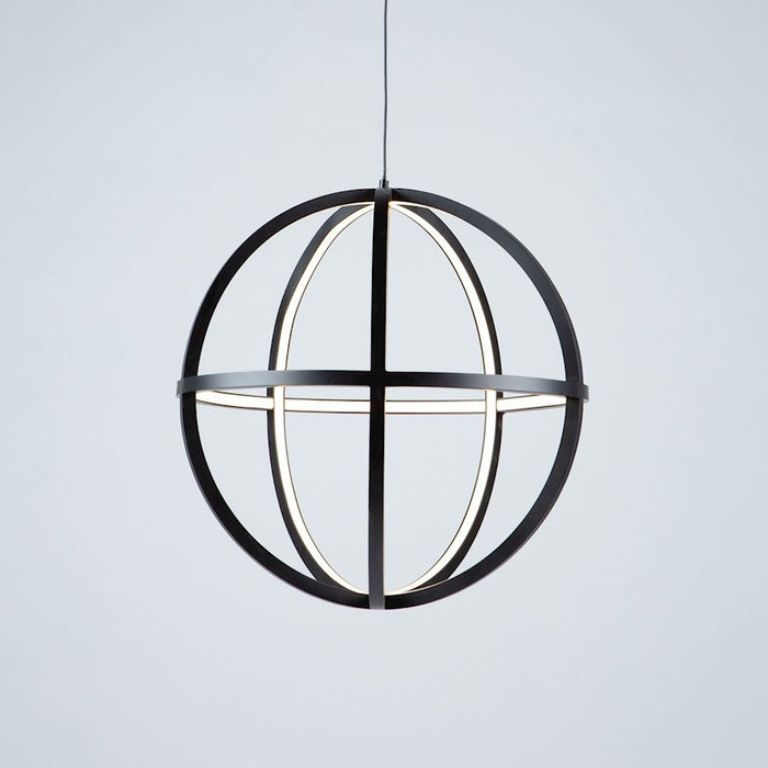 Artcraft Celestial 4 Light 35W LED Orb Chandelier, Matte Black