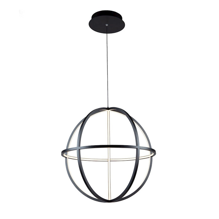 Artcraft Celestial 4 Light LED Orb Chandelier, Matte Black