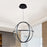 Artcraft Celestial 4 Light LED Orb Chandelier, Matte Black