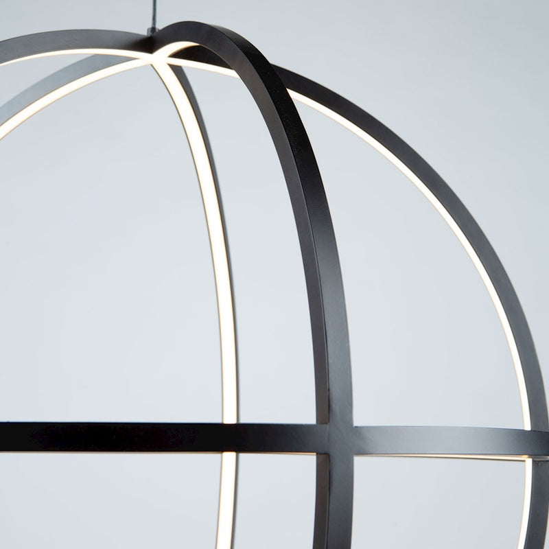 Artcraft Celestial 4 Light LED Orb Chandelier, Matte Black
