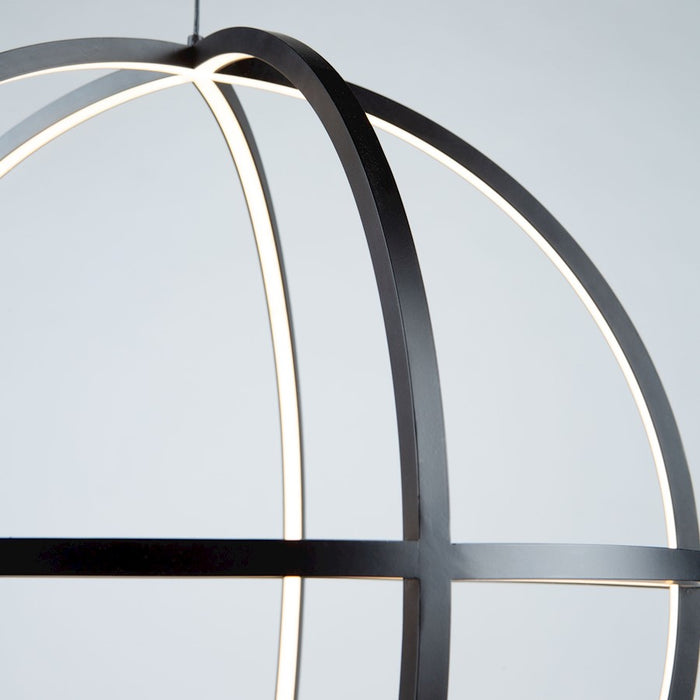 Artcraft Celestial 4 Light LED Orb Chandelier, Matte Black
