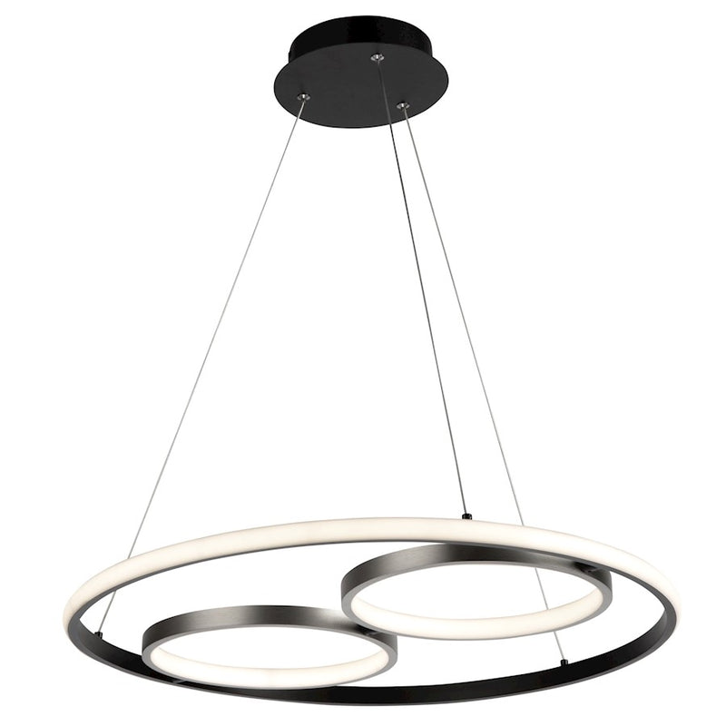 Artcraft Gemini LED Pendant, Black/Nickel