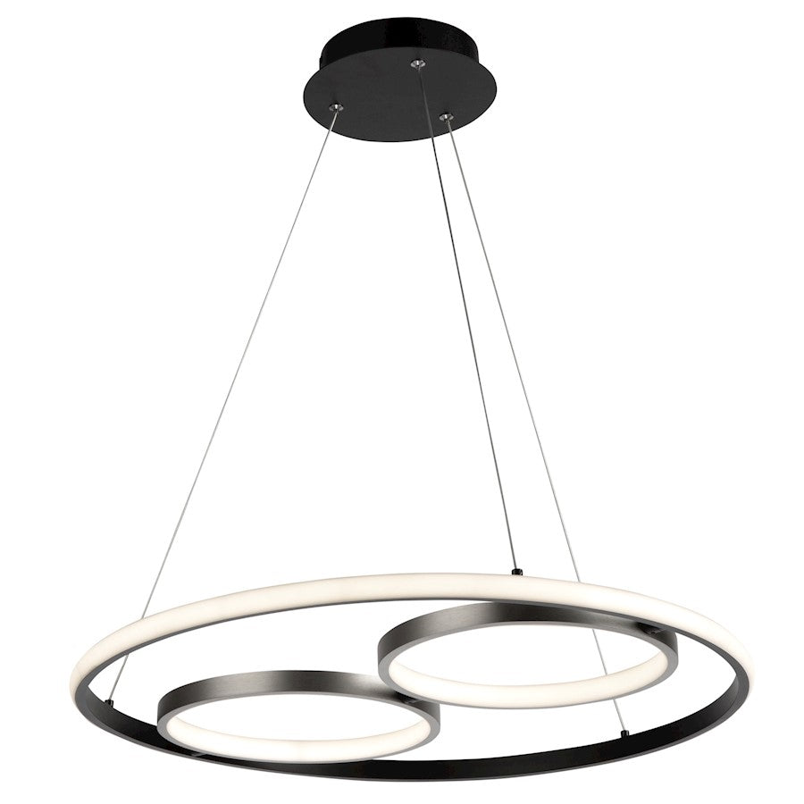 Artcraft Gemini LED Pendant, Black/Nickel