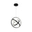 Artcraft Sienna 1 Light LED Orb Pendant, Semi Gloss Black/ - AC6691BK