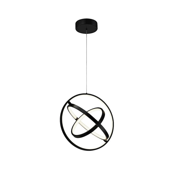 Artcraft Sienna 1 Light LED Orb Pendant, Semi Gloss Black/ - AC6691BK