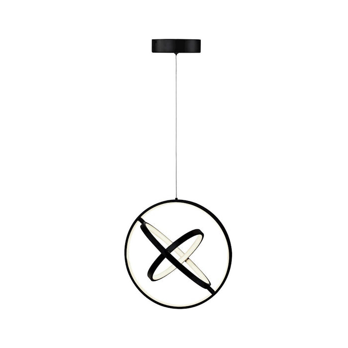 Artcraft Sienna 1 Light LED Orb Pendant, Semi Gloss Black