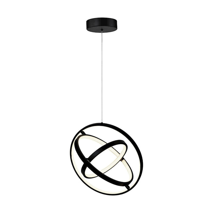 Artcraft Sienna 1 Light LED Orb Pendant, Semi Gloss Black