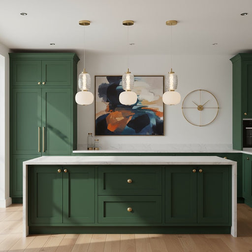 Artcraft Cyra 1 Light Double Shade Pendant, Brass/White/Smoke