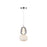 Artcraft Cyra 1 Light Double Shade Pendant, Chrome/White/Clear - AC6701SM