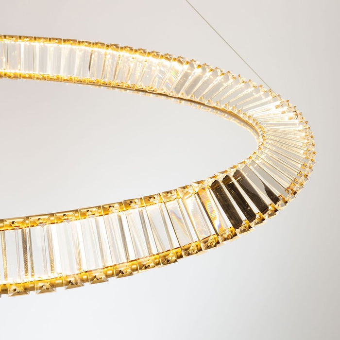 Artcraft Stella LED Pendant, Brushed Brass/Clear