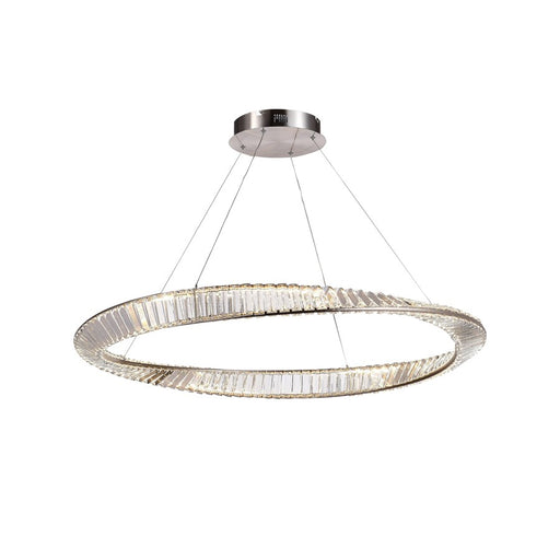 Artcraft Stella 1 Light Led 65W Pendant, Satin Nickel/Clear