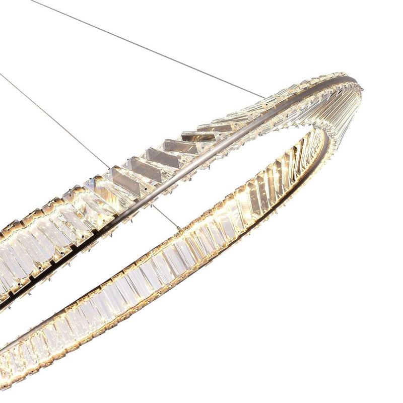 Artcraft Stella 1 Light Led 65W Pendant, Satin Nickel/Clear