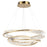 Artcraft Stella 1 Light Chandelier, Brushed Brass/Clear