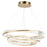 Artcraft Stella 1 Light Chandelier, Brushed Brass/Clear