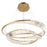 Artcraft Stella 1 Light Chandelier, Brushed Brass/Clear